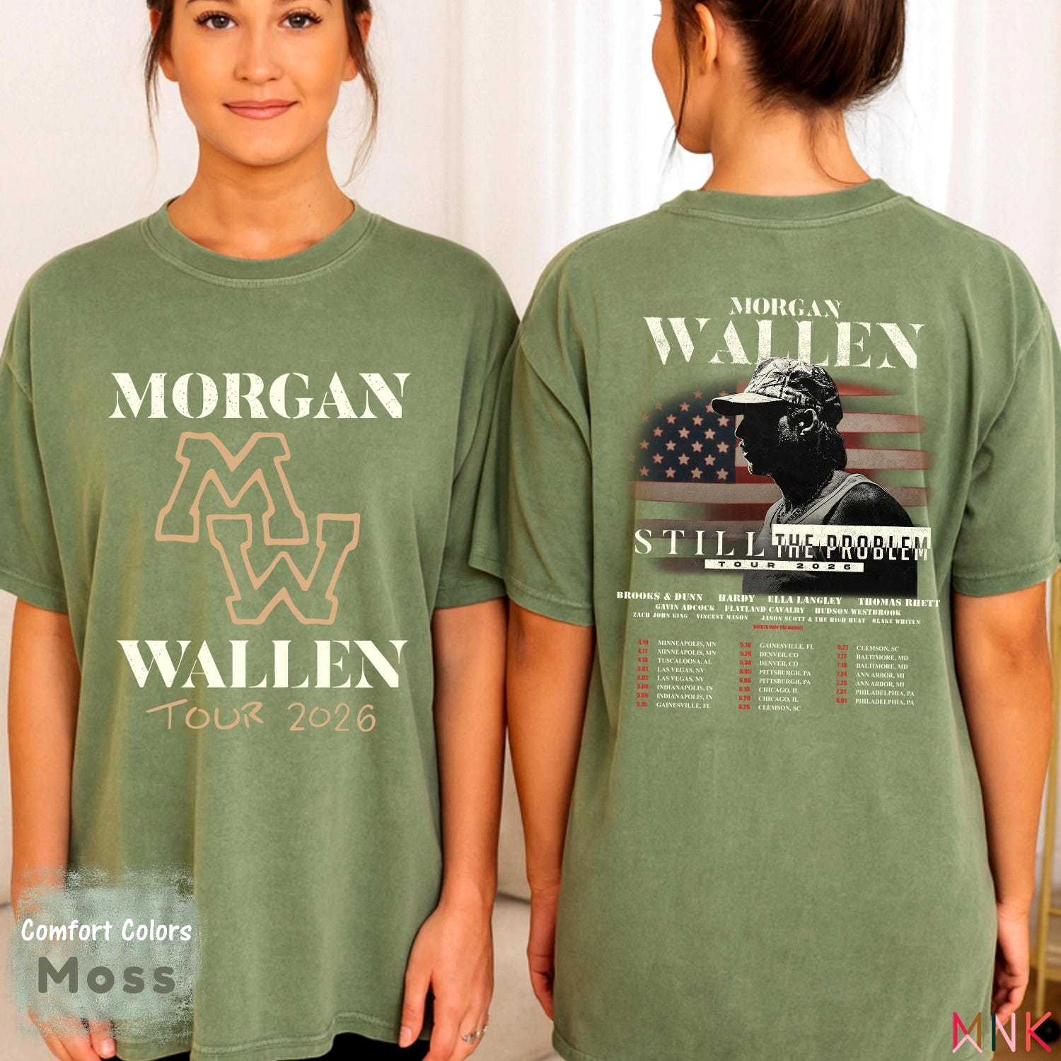 Morgan Wallen Tour Shirt 2026, Still the Problem Front Back Tee, Country Concert Comfort Colors'4414018256
