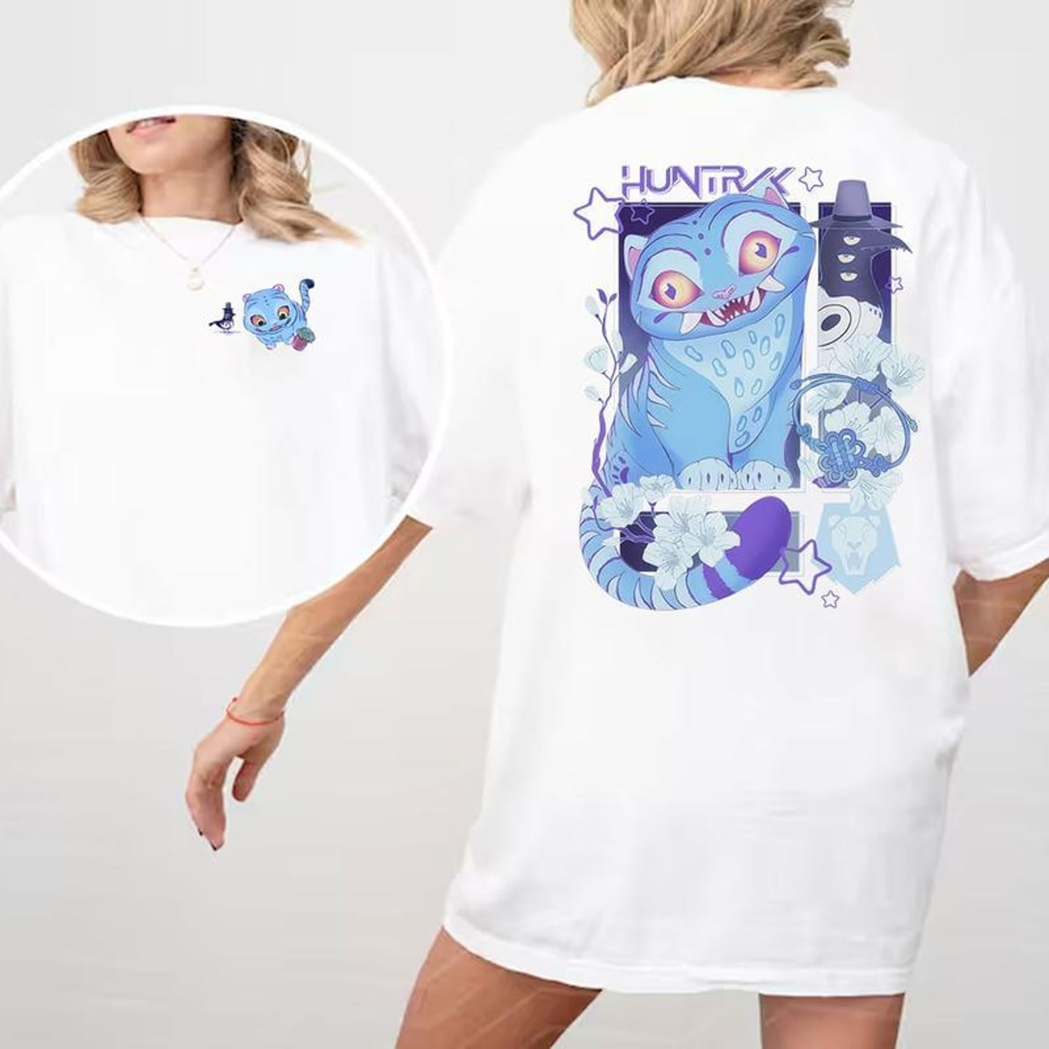 Cute Derby Tiger Demon Hunters 2-sided Sweatshirt, Kpop Demon Hunters T-Shirt, Gift for Fans Huntrix Saja Boys'4333015273