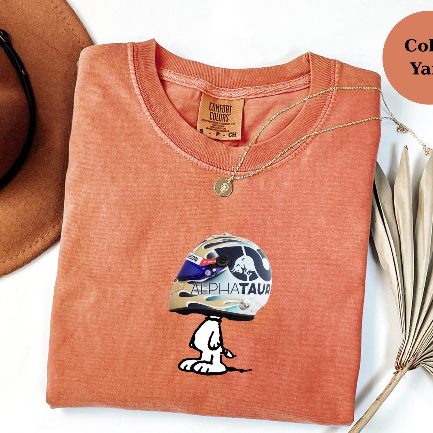 Daniel Ricciardo Racing Helmet Snoopy Shirt, Funny F1 Fan Crewneck, Cartoon Racer Top, Motorsport Gift, Comfort Colors Unisex Shirt