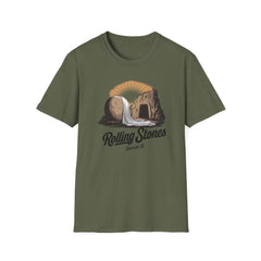 Resurrection Rolling Stones T-Shirt, He Is Risen Easter Christian Tee, Faith-Based Religious Shirt