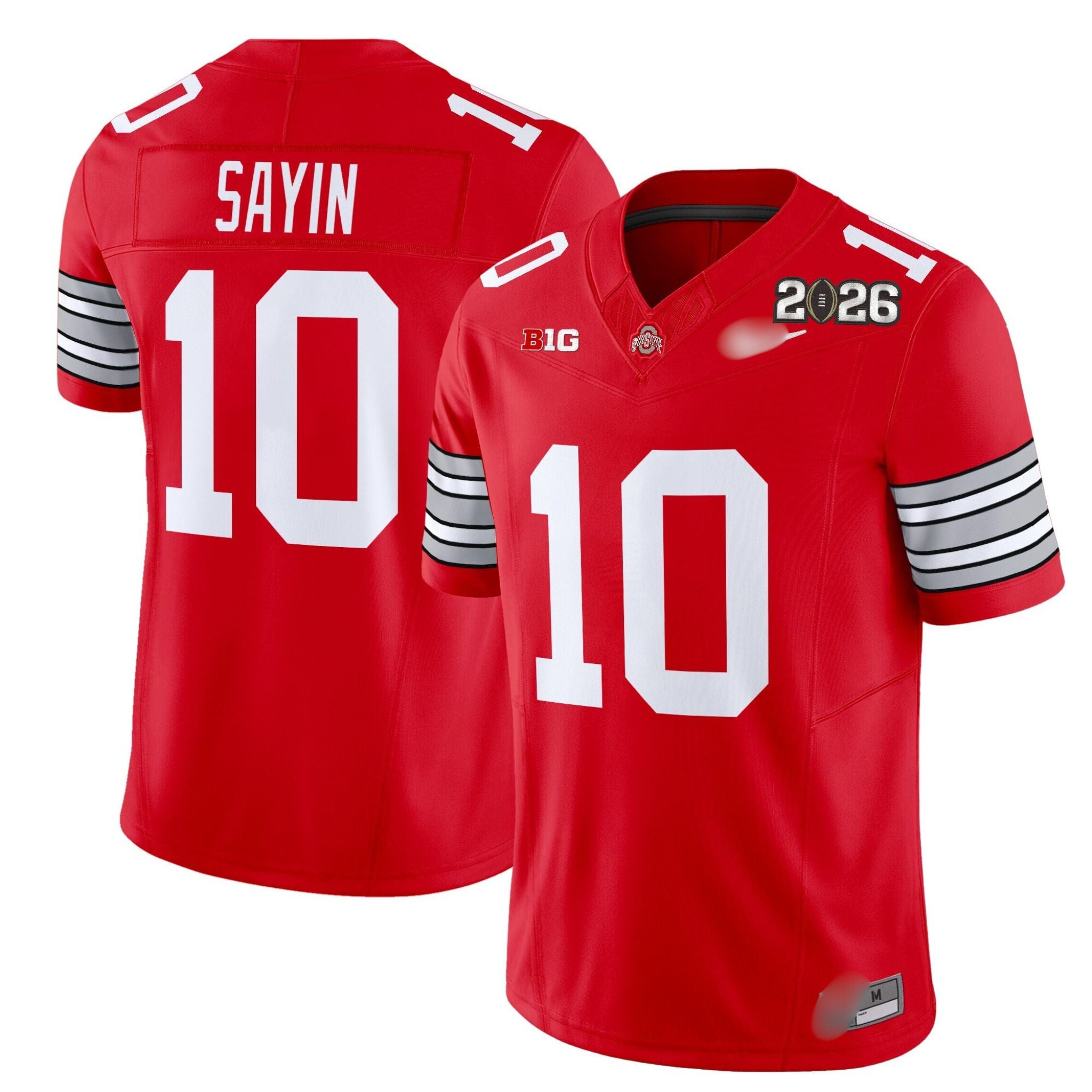 O.S Buckeyes #10 Julian Sayin ‘Heritage Stripe’ 2026 Fan Jersey