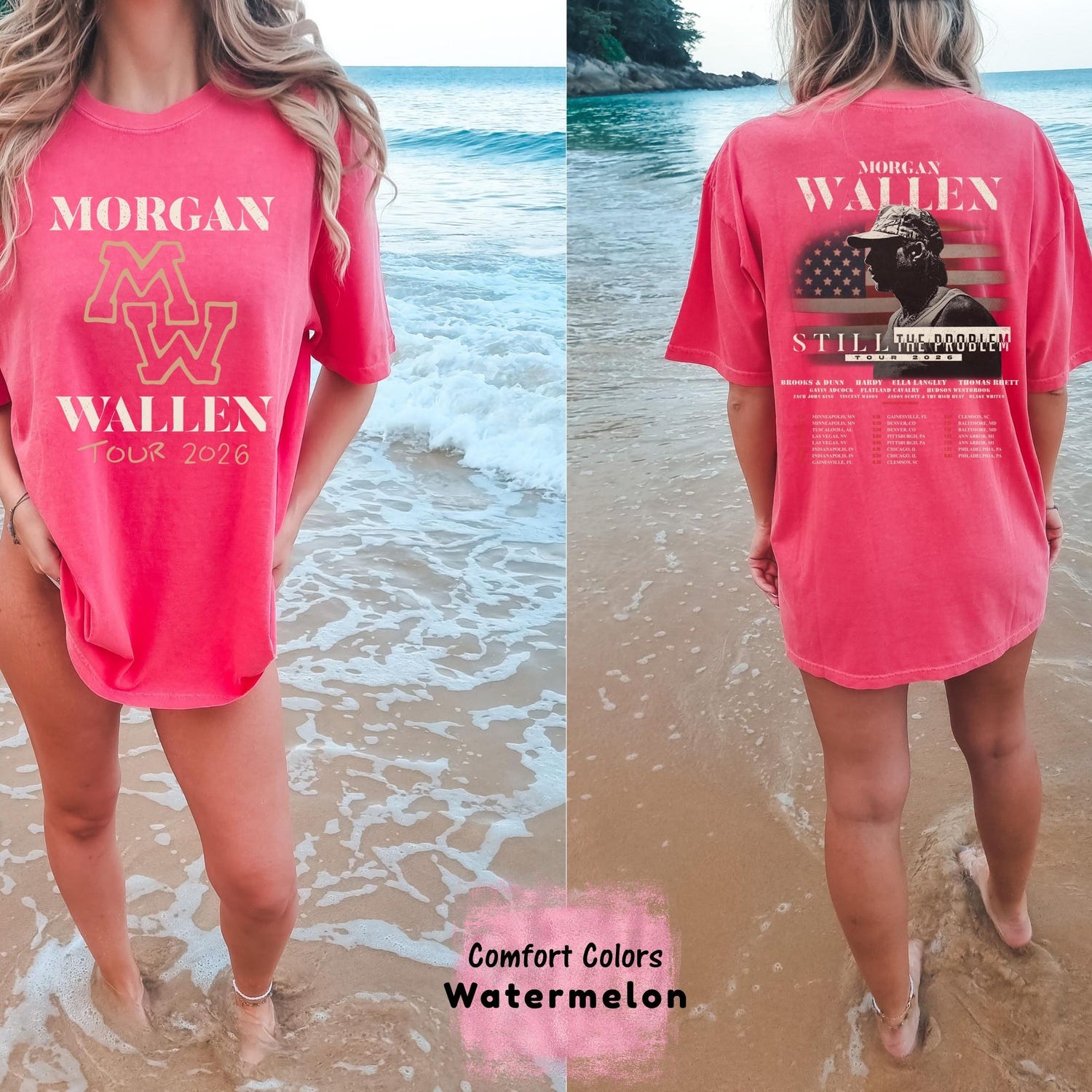 Morgan Wallen Tour Shirt 2026, Still the Problem Front Back Tee, Country Concert Comfort Colors'4414018256