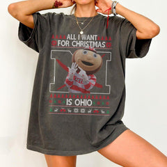 Brutus Ohio State Snow Fan Football T-Shirt Football Tee, Erase The M Shirt, Ohio Sport Shirt, Gift For Unisex'4421697676