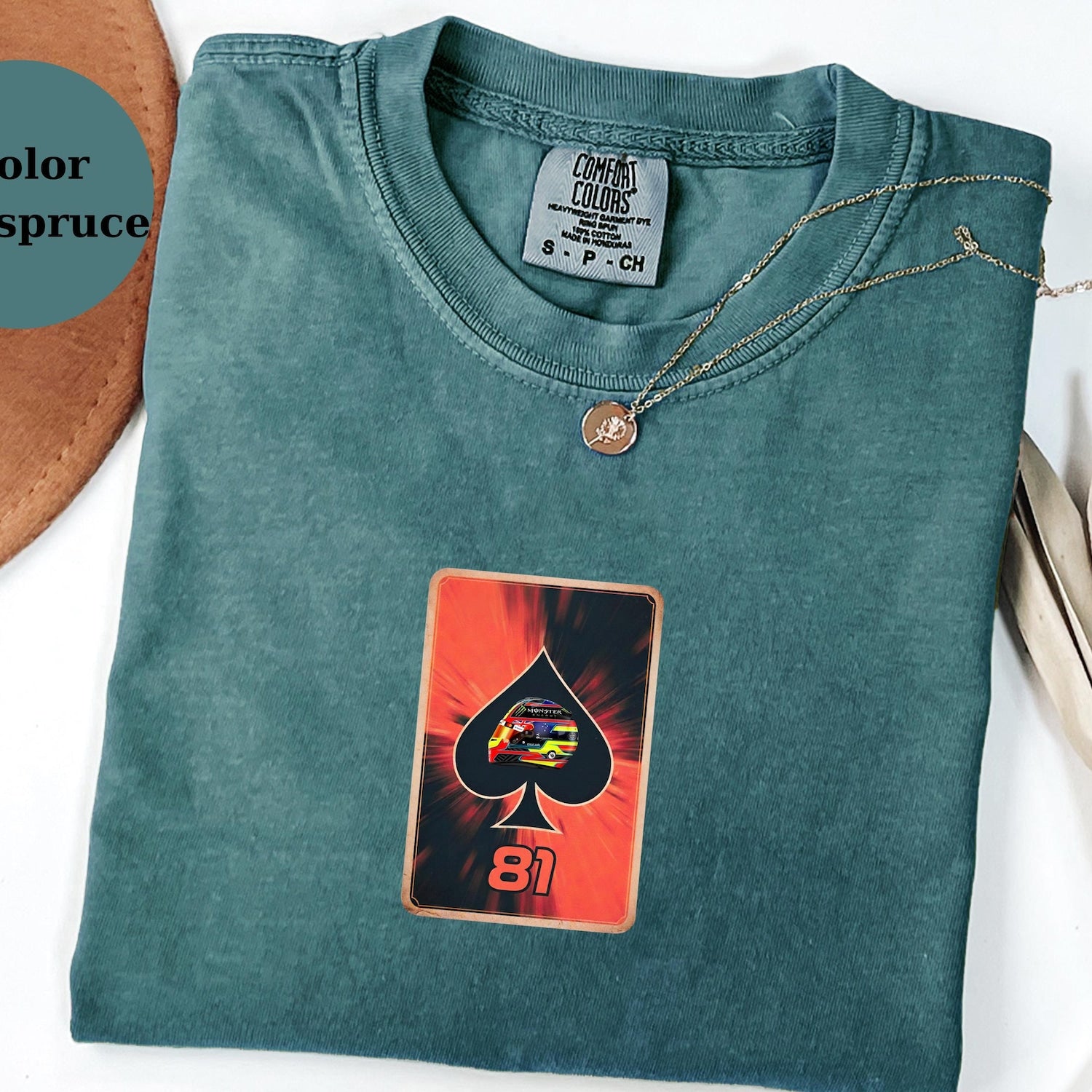 Oscar Piastri Ace Card F1 Tee, Racing Shirt, Formula 1 Fan Gift, McLaren Race Tee, Driver Helmet Top, F1 Lover Christmas Shirt