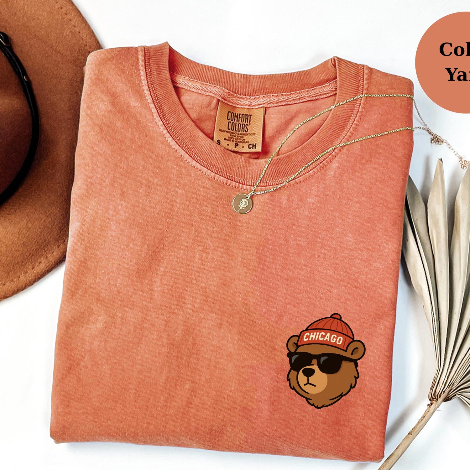 Chicago Football Shirt, Game Day Bear T-Shirt, Football Fan Sports Gift, Unisex Comfort Colors Tee For Men, Women