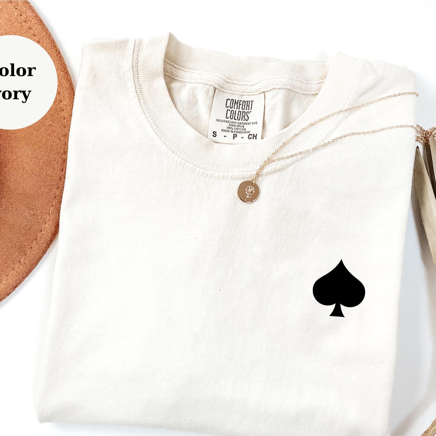 Spade Symbol T-Shirt Poker Card Tee, Minimal Playing Card Shirt, Casino Game Unisex Top