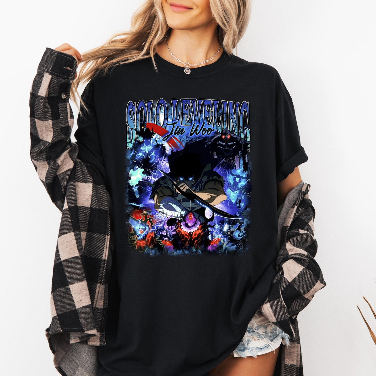 Solo Leveling Shirt, Jin Woo Beru Anime Shirt, Anime Gifts, Japanese Manga T shirt