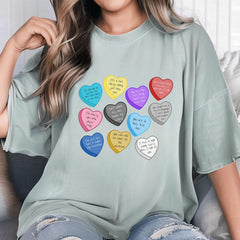 Taylor Swift Conversation Hearts T Shirt with Lyrics for Valentines Day, Valentine Swiftie Lyric Shirt, Swiftie Lyric Tee, Swiftie Valentine Gift