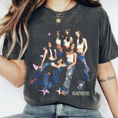 Vintage Katseye Kpop music t-shirt, Katseye The Beautiful Chaos Tour Shirt, Katseye Gnarly Sweatshirt, Gabriela Shirt, Katseye Eyekon Kpop'4422134098