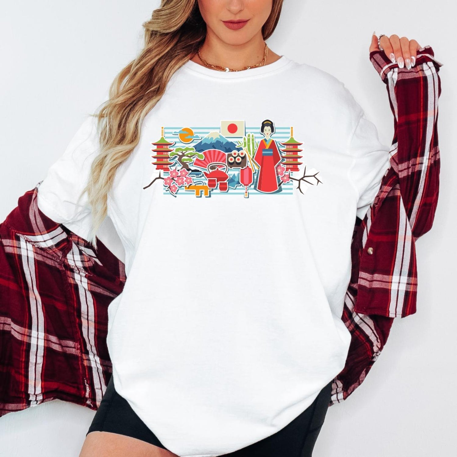 Comfort Colors� Japanese Culture T-Shirt � Geisha & Traditional Icons Graphic Tee � Unisex Travel Gift