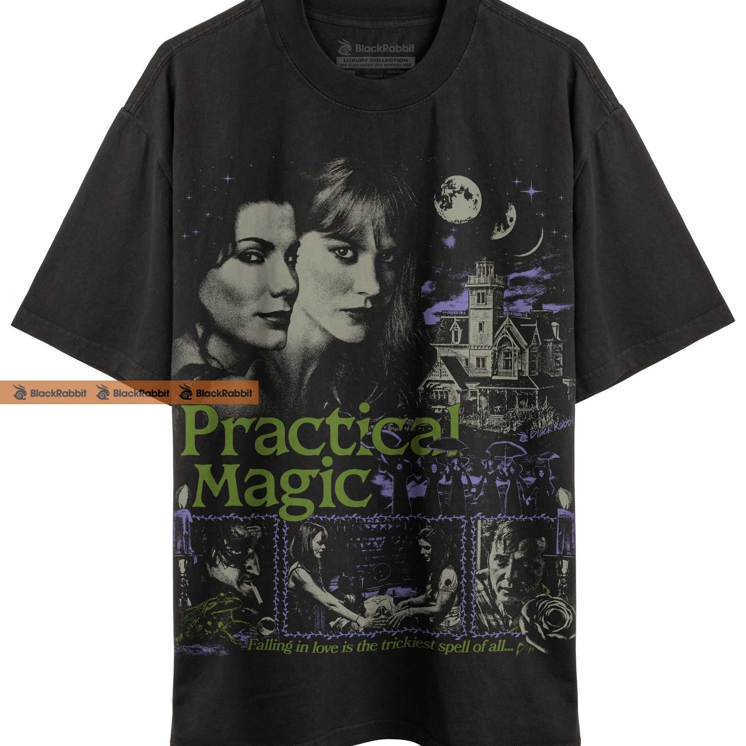 Practical Magic Falling In Love Is The Trickiest Spell Of All Retro Unisex Classic T-Shirt'4305498239
