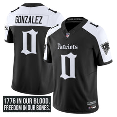 N.E Patriots #0 Christian Gonzalez ‘Gothic Revolution Edition’ Limited Jersey