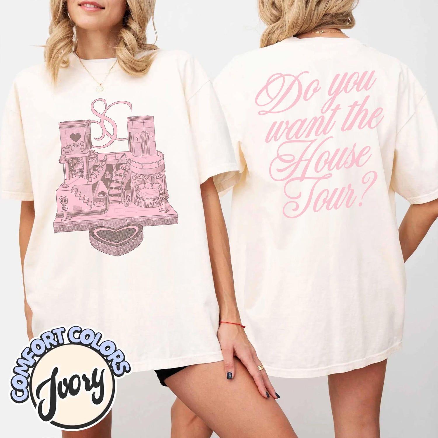 House Tour Shirt, Comfort Colors Fandom Merch Tee, Aesthetic Oversized Fan T-shirt, Double Sided Sabrina's House Tour Gift'4398453171