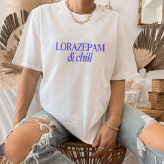 The White Lotus Lorazepam T-shirt, Piper No, Parker Posey, White Lotus Season 3, Victoria Ratliff, Pop Culture Tshirt