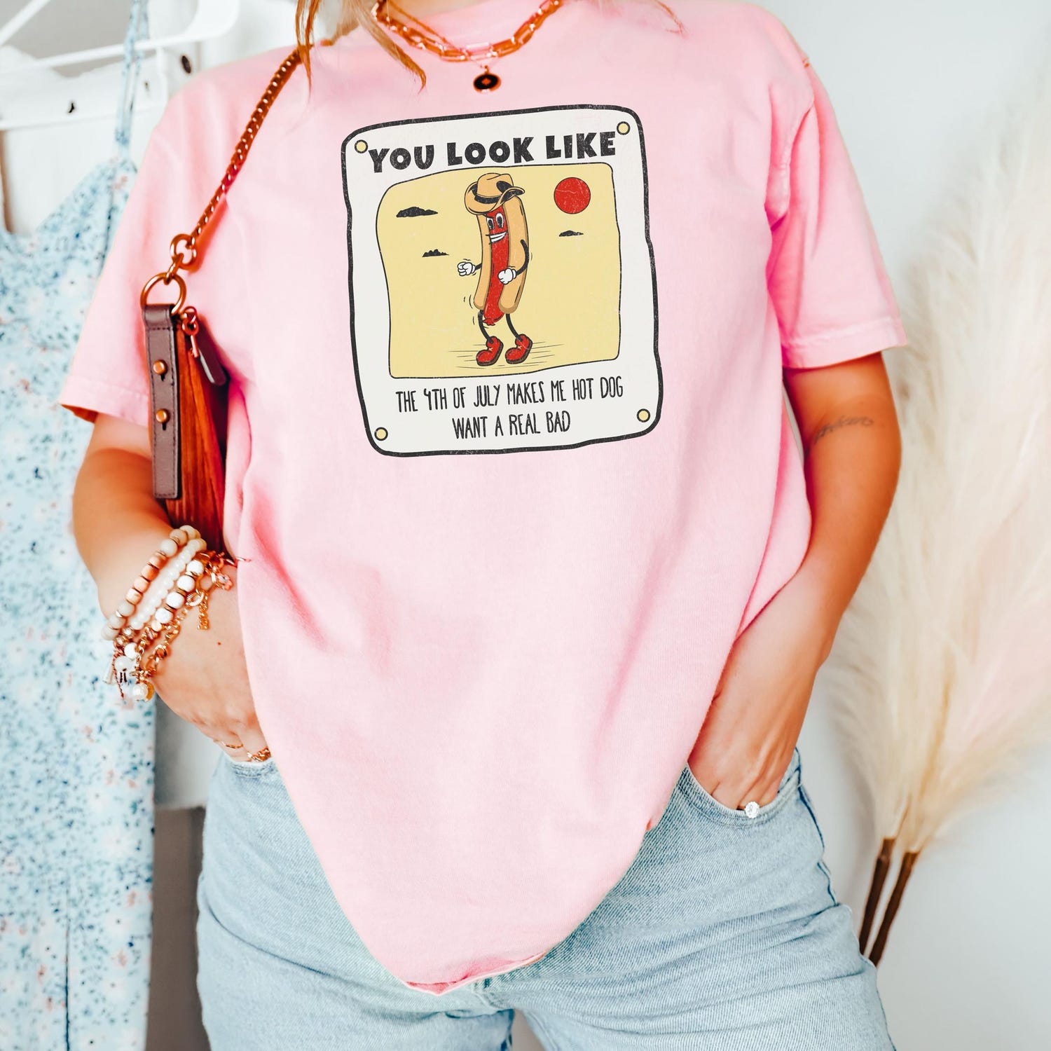 Hot Dog Shirt, Funny Retro Hotdog T-shirt, Women's 4th of July Tee Gift, Memorial Day Shirt, Labor Day Crewneck, Bad Day to Be a Hotdog