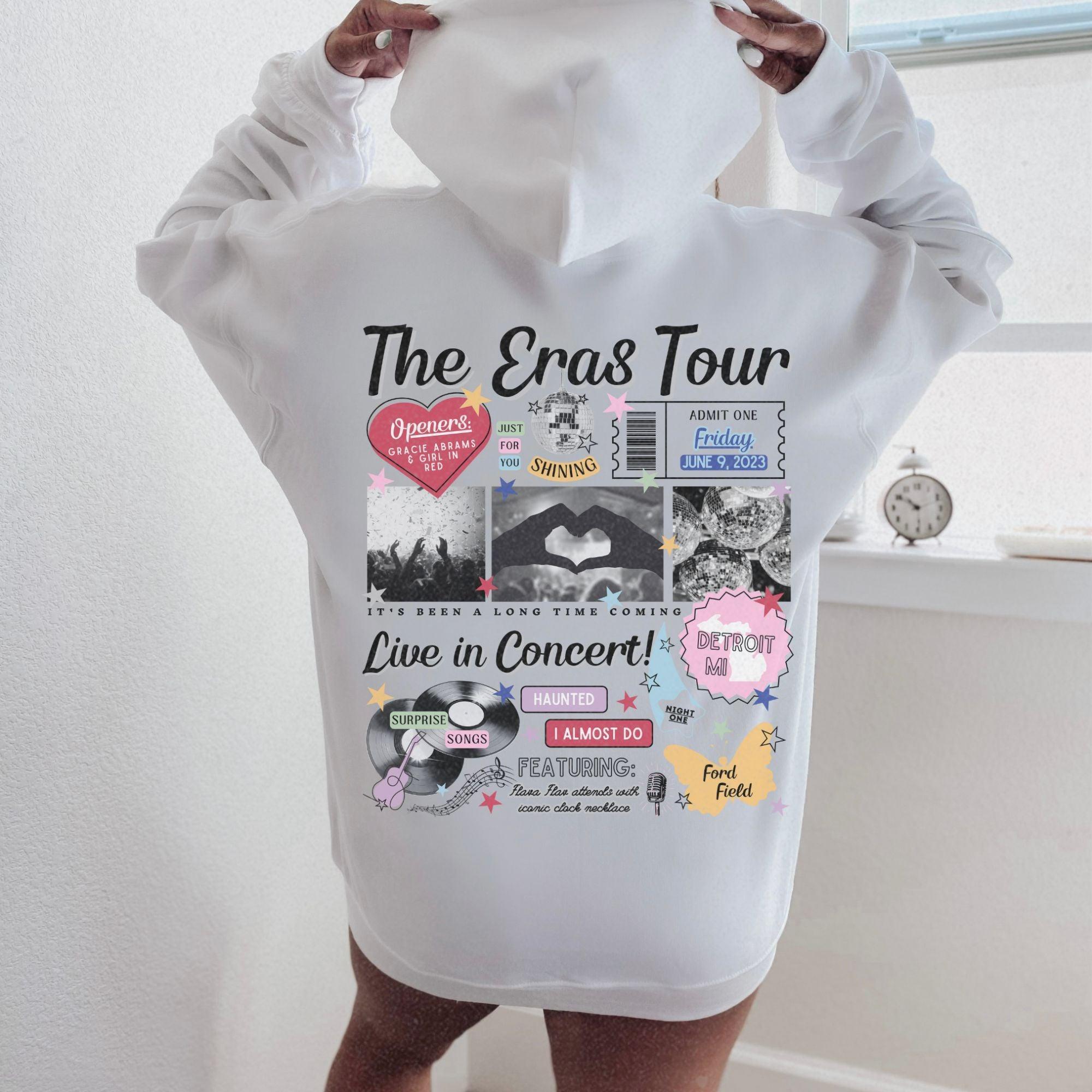 Detroit Night 1 Retro T-Shirt, Hoodie, Surprise Songs, Haunted, I Almost Do, The Eras Tour Merch, Confetti, Swiftie Sweatshirt (Classic Version) - Shirt King