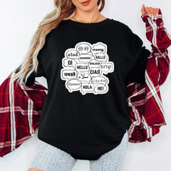Comfort Colors� Multilingual Hello T-Shirt � World Languages Greeting Shirt for Travelers & Language Lovers