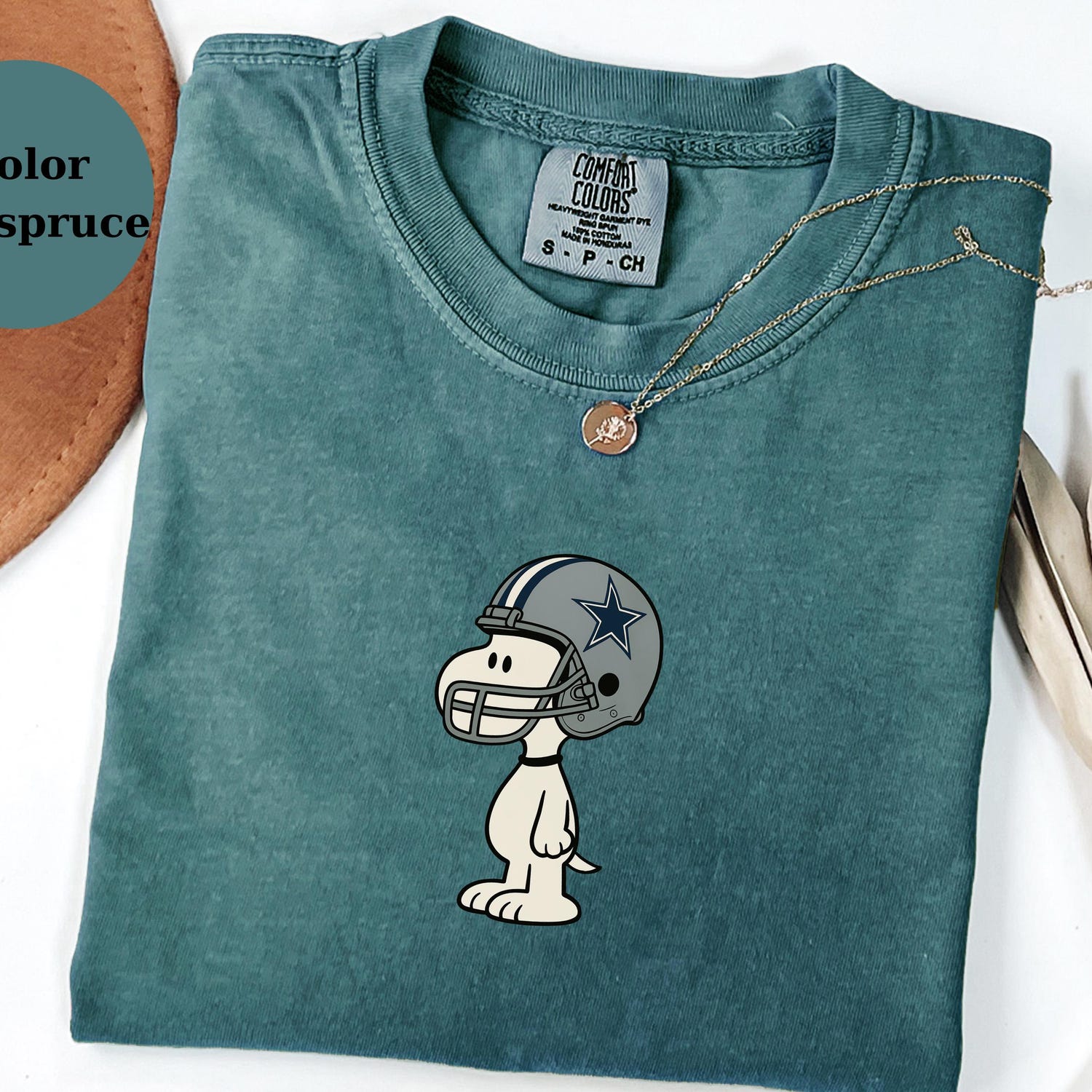 Dallas Cowboys T-Shirt, Snoopy Football Helmet Shirt, Cute Dallas Fan Tee, Game Day Cozy Top, Football Lover Gift, Cartoon Dog Sports Shirt