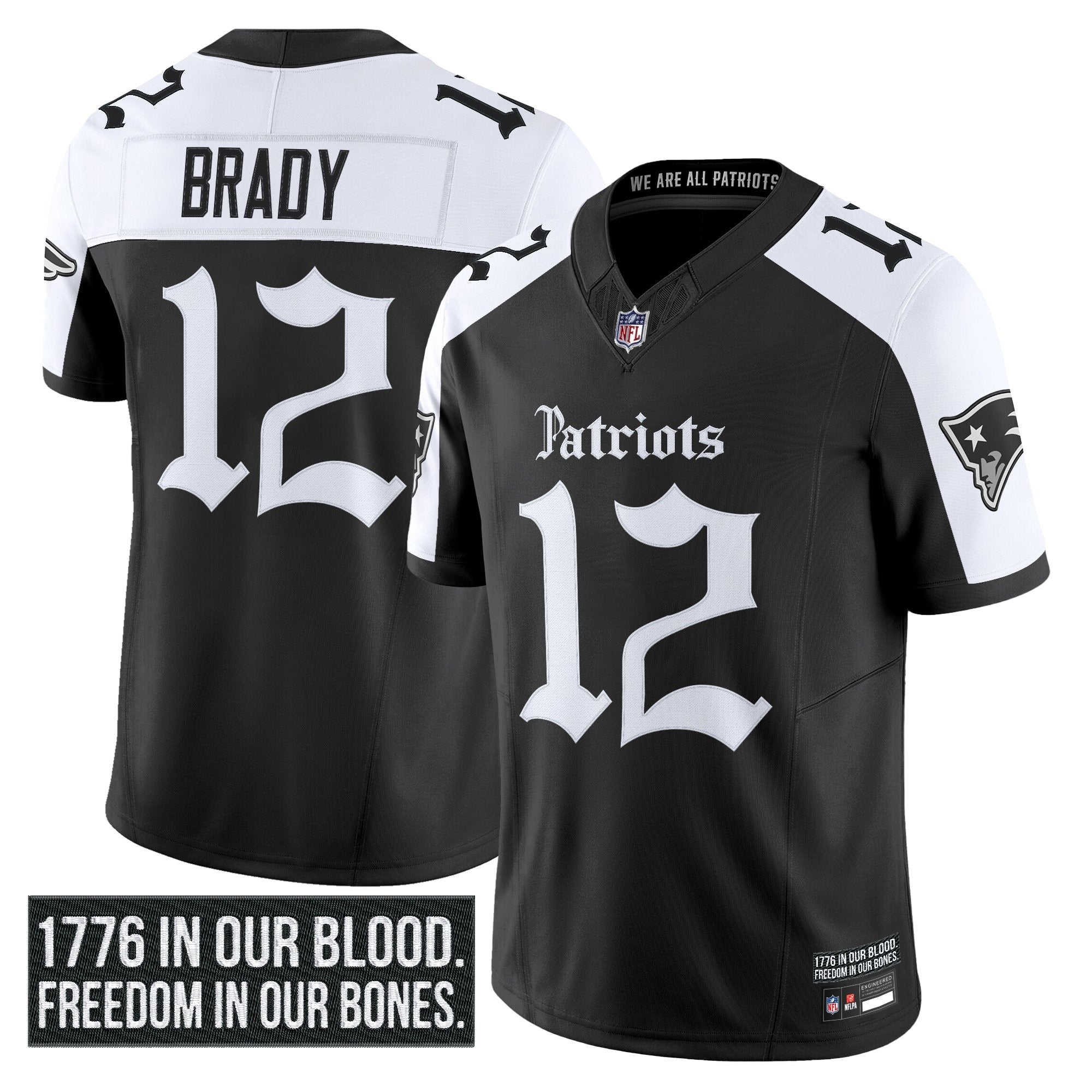 N.E Patriots #12 Tom Brady ‘Gothic Revolution Edition’ Limited Jersey