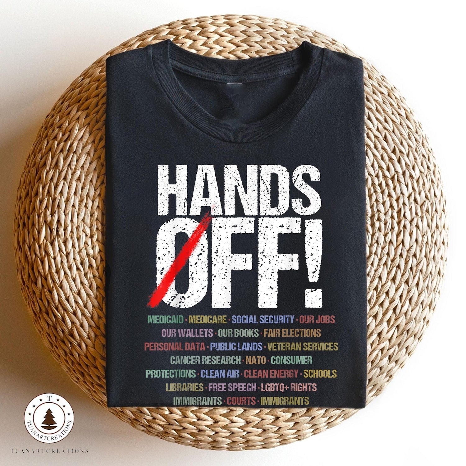 Limited ! Hands Off Protest Shirt, Trendy Political Hands Off Protest Sweatshirt and Hoodie, Hands Off Medicaid Medicare Social Security Tee