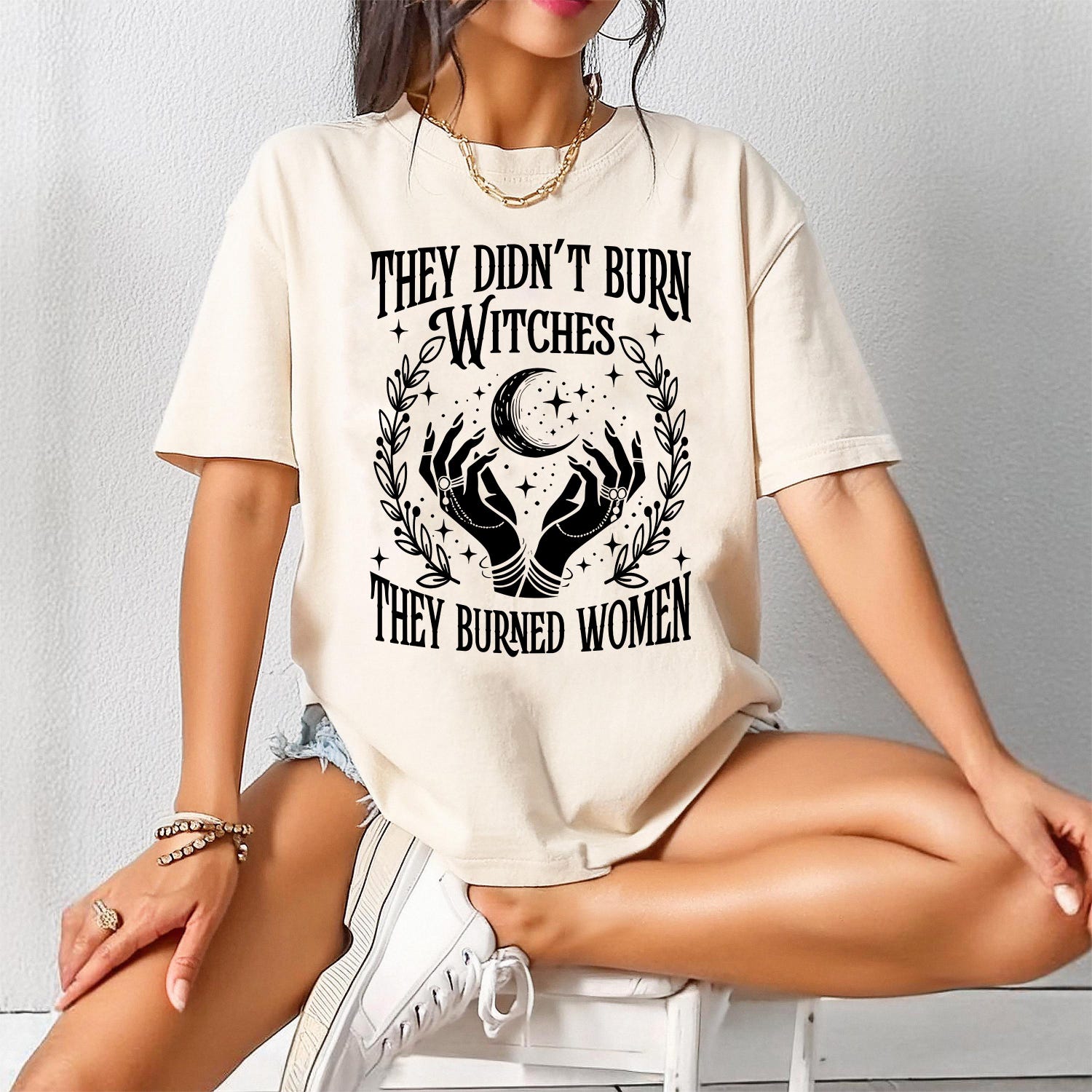 2025 They Didnt Burn Witches They Burned Women Shirt, Feminist Shirt, Burn The Patriarchy Shirt, Women's Rights Shirt, Pro Choice Shirt