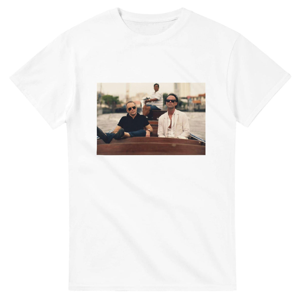 White Lotus T-Shirt Sam Rockwell & Walton Goggins Boat Scene | Unofficial White Lotus Merch Tee