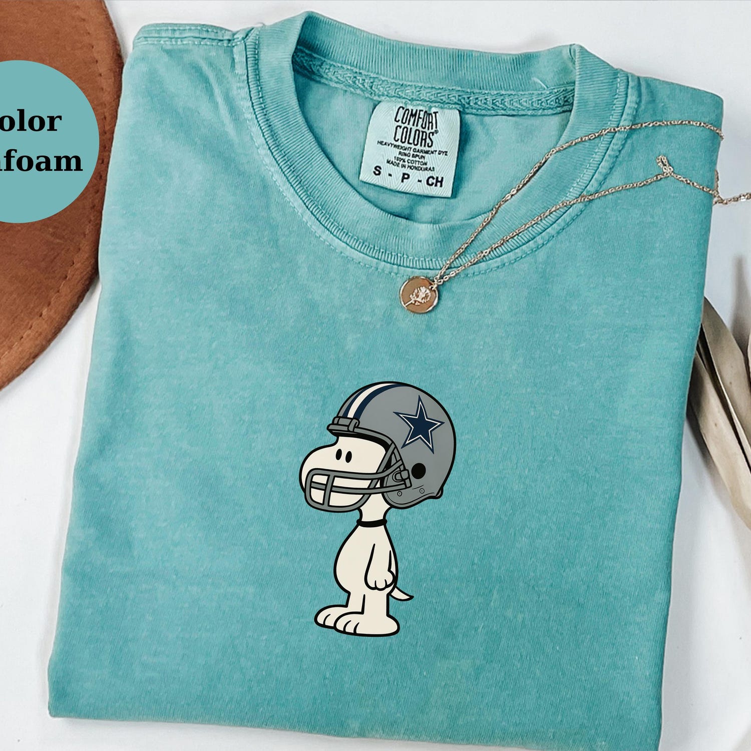 Dallas Cowboys T-Shirt, Snoopy Football Helmet Shirt, Cute Dallas Fan Tee, Game Day Cozy Top, Football Lover Gift, Cartoon Dog Sports Shirt