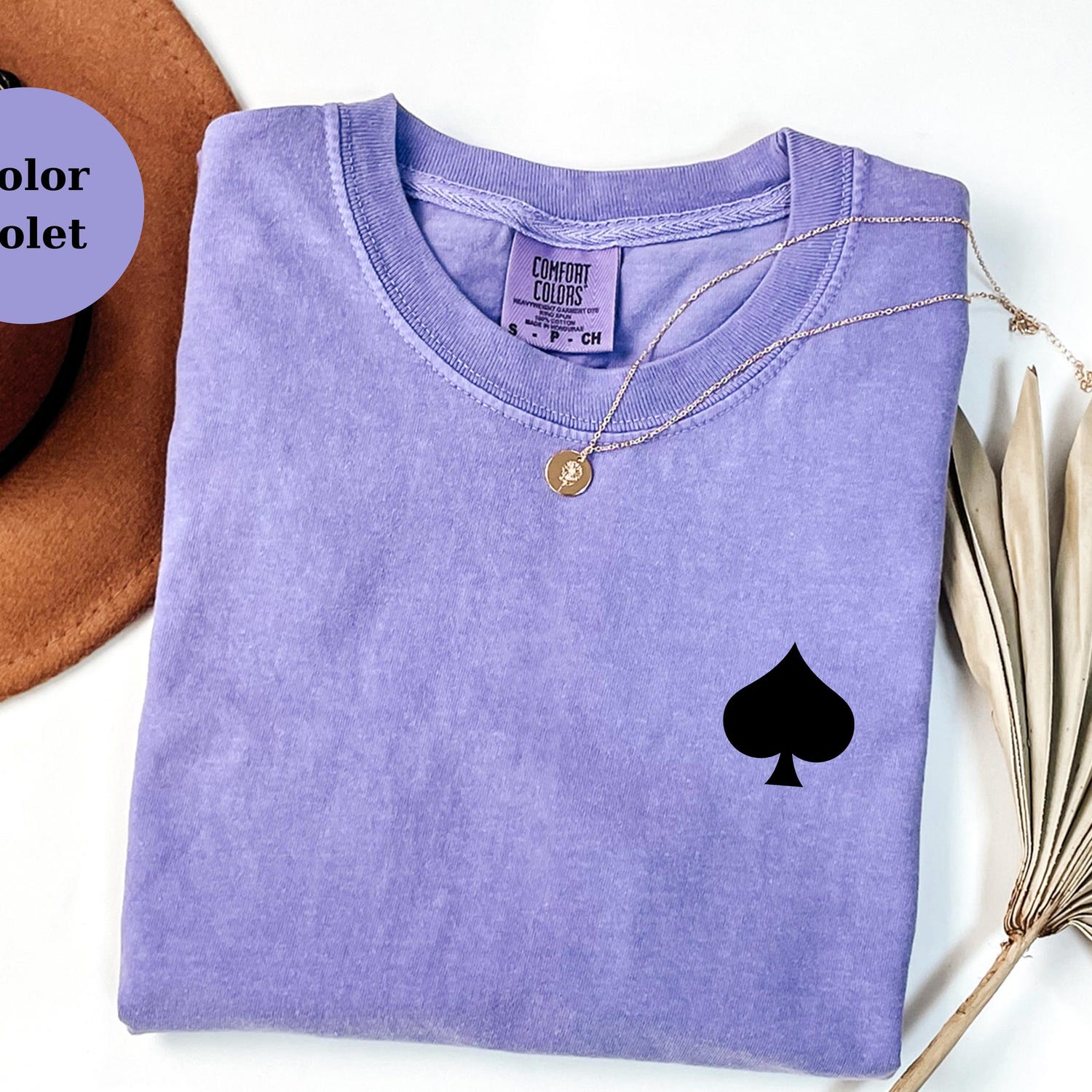 Spade Symbol T-Shirt Poker Card Tee, Minimal Playing Card Shirt, Casino Game Unisex Top