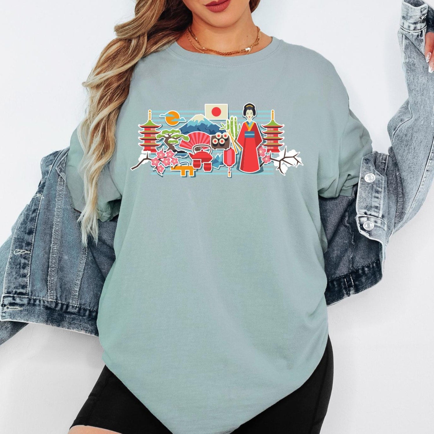 Comfort Colors� Japanese Culture T-Shirt � Geisha & Traditional Icons Graphic Tee � Unisex Travel Gift