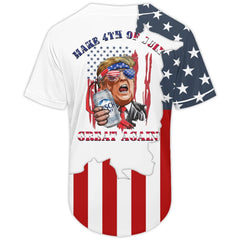 Busch Light Donald Trump Independence Day Baseball Jersey - Shirt King