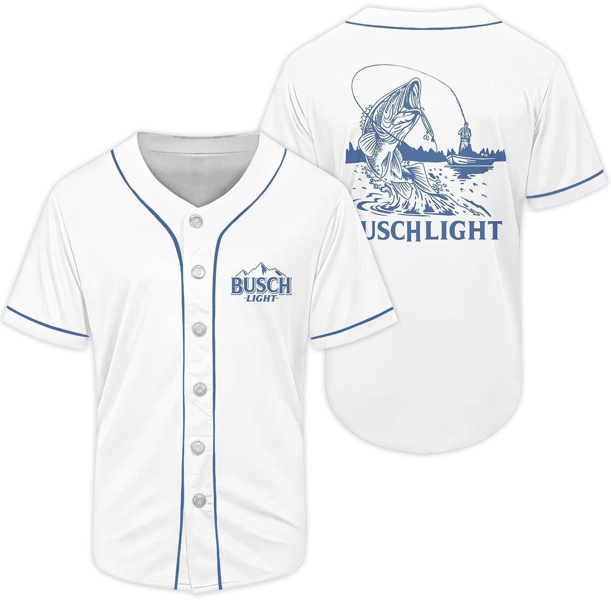 Busch Light Go Fishing Baseball Jersey - Shirt King