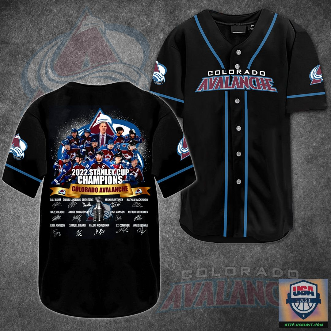 Colorado Hockey Champions Jersey - 2022 Stanley Cup Winners Fan Shirt, Black Baseball Jersey for Hockey Fans