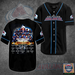 Colorado Hockey Champions Jersey - 2022 Stanley Cup Winners Fan Shirt, Black Baseball Jersey for Hockey Fans