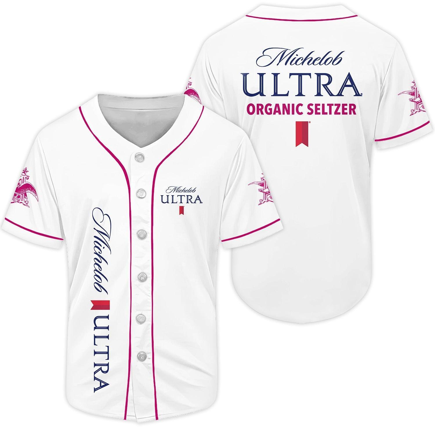 Michelob Ultra White Baseball Jersey - Shirt King