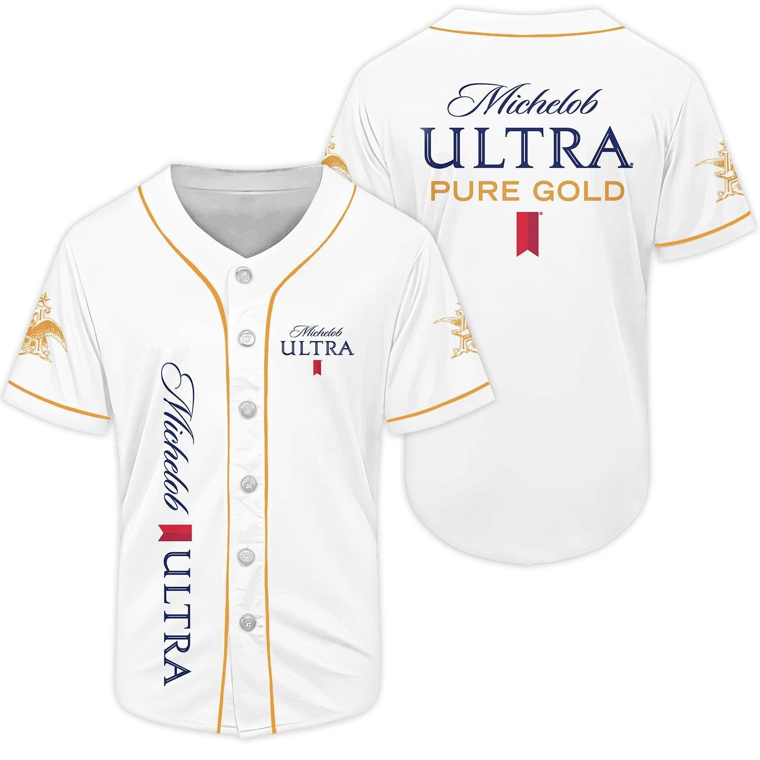 Michelob Ultra White Baseball Jersey - Shirt King