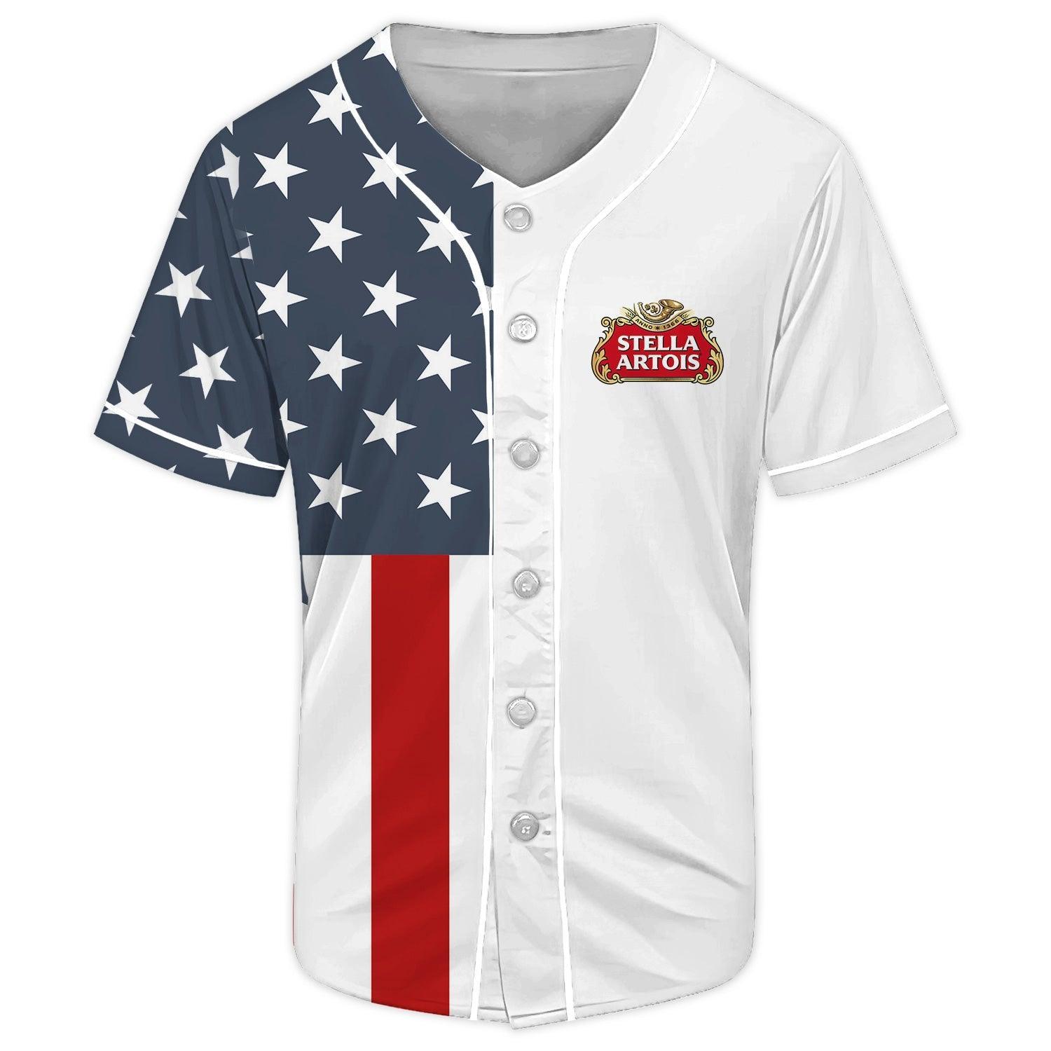 Stella Artois Donald Trump Independence Day Baseball Jersey - Shirt King