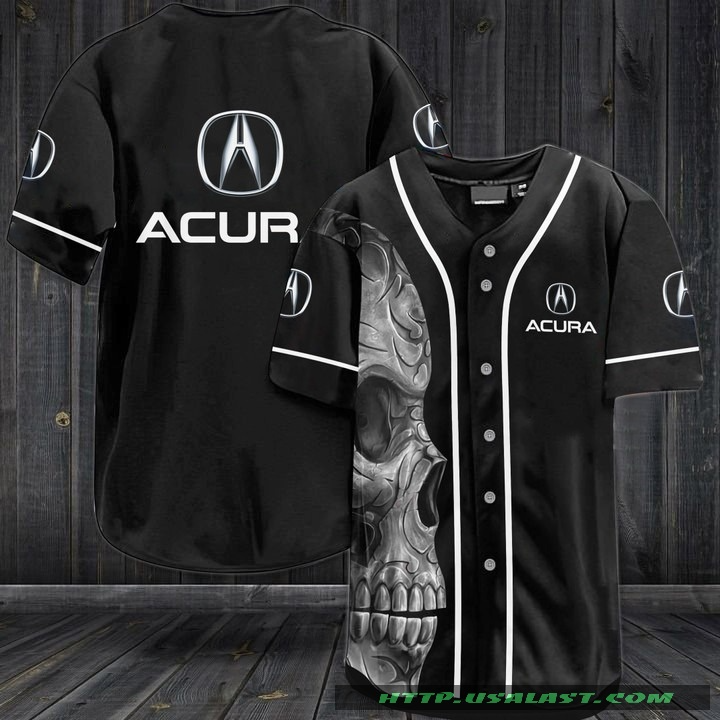 Acura Baseball Jersey - Skull Graphic Car Fan Shirt