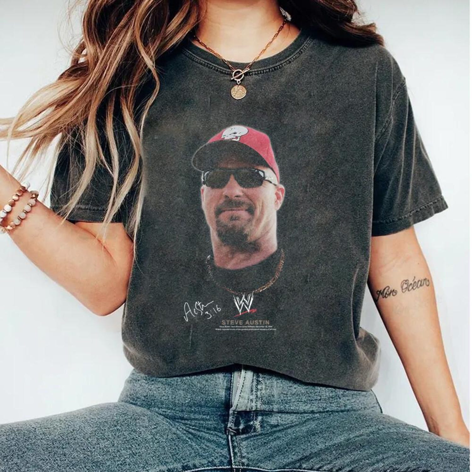 Vintage 90s Style Stone Cold Shirt,Retro Stone Cold Bootleg Tee, Vintage WWF T-shirt, Unisex Tee