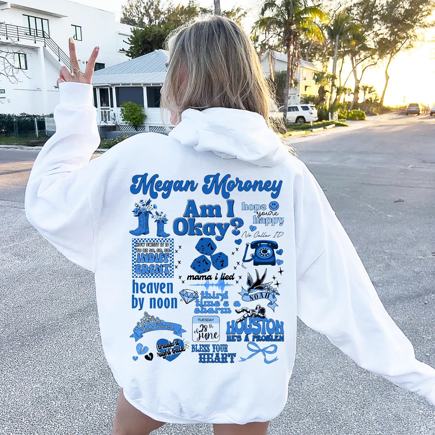 MM Am I Okay Pullover Hoodie Concert Tour Shirt Fan Crewneck Sweatshirt Album Song Tracklist Art Tee Merch Gifts for Her Gift For Daughter
