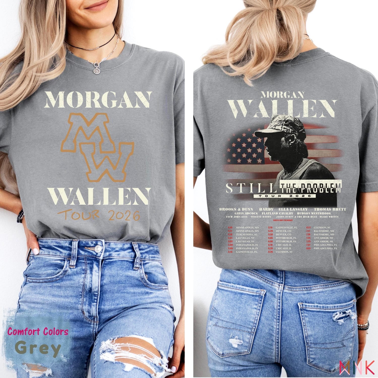Morgan Wallen Tour Shirt 2026, Still the Problem Front Back Tee, Country Concert Comfort Colors'4414018256