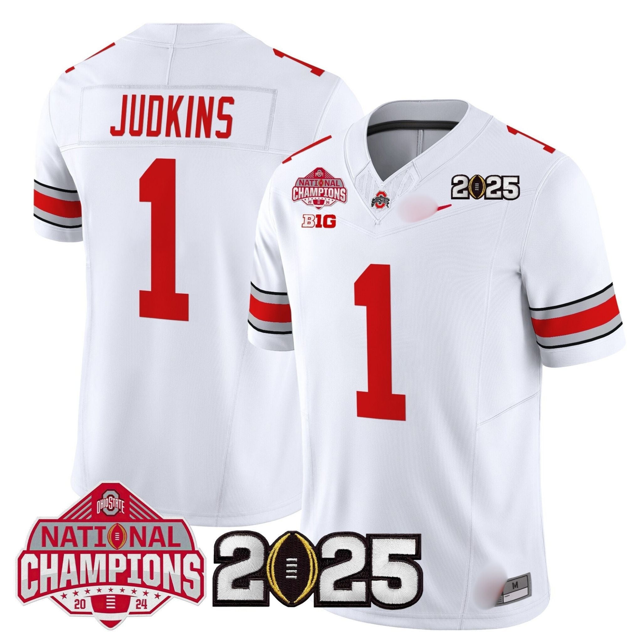 O.S Buckeyes #1 Quinshon Judkins 2025 National Champions Patch Limited Jersey