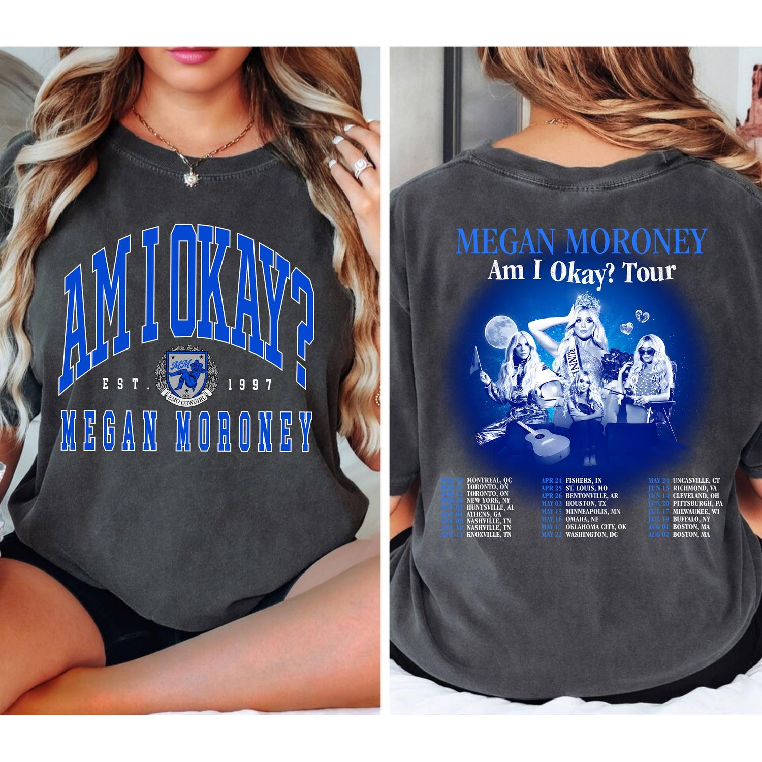 Megan Moroney Shirt, 2025 Megan Moroney Am I Okay Tour T-shirt, Megan Moroney Country Music, Megan Moroney Concert Shirt