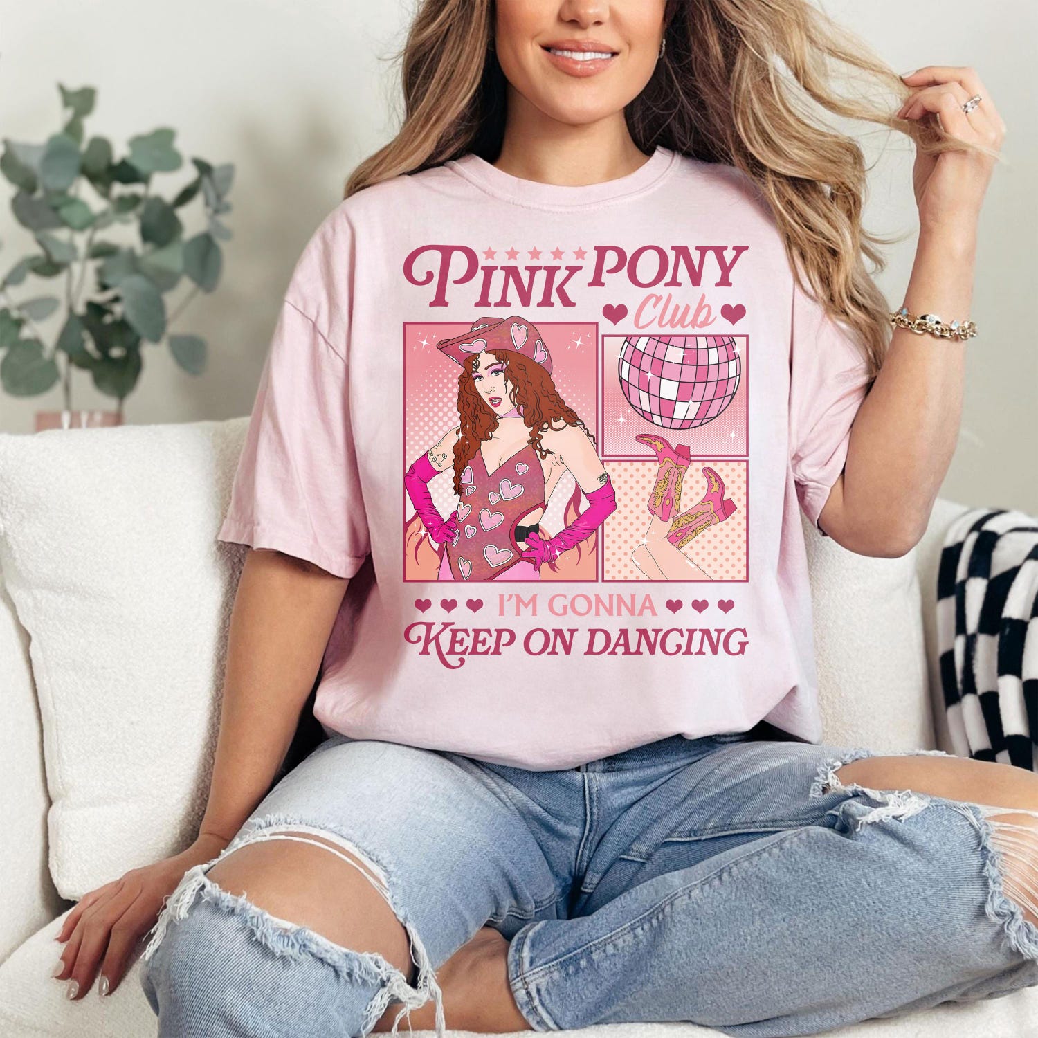 Chappell Roan Pink Pony Club, Midwest Princess 2024 Tour Tee, Sapphic WLW, Pop Concert Pride Tee, Youth Tee, Good Luck Babe