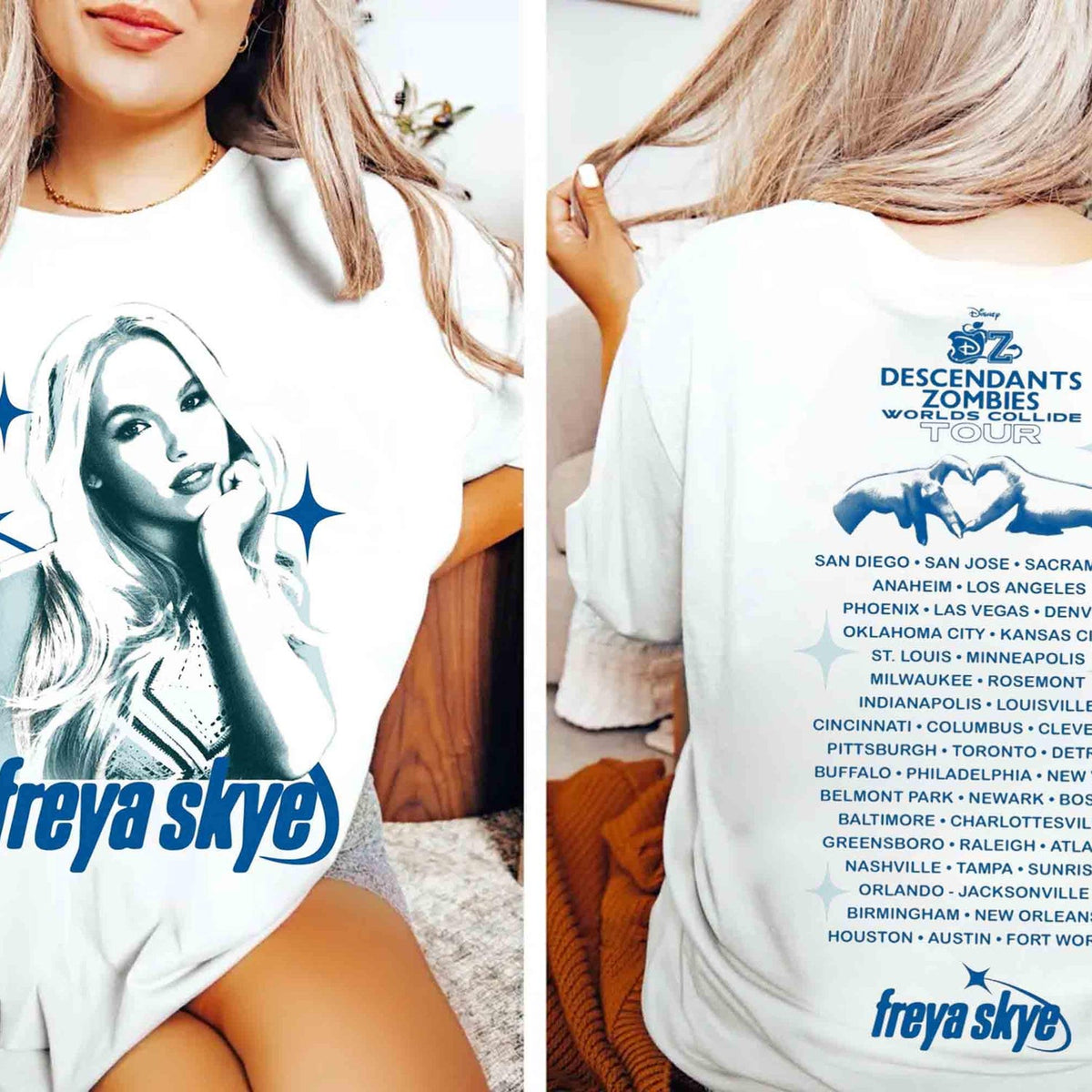 Freya Skye T-shirt, Descendants Zombies Worlds Collide Tour, The Rise Of Red Tee, Descendants Concert, Summer Music Festival 2025'4332115411