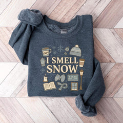 I Smell Snow Sweatshirt, Gilmore Girls Christmas Sweatshirt, Christmas Gift, Christmas Show T-Shirt, Cozy Winter Womens Christmas Sweatshirt'4399481920