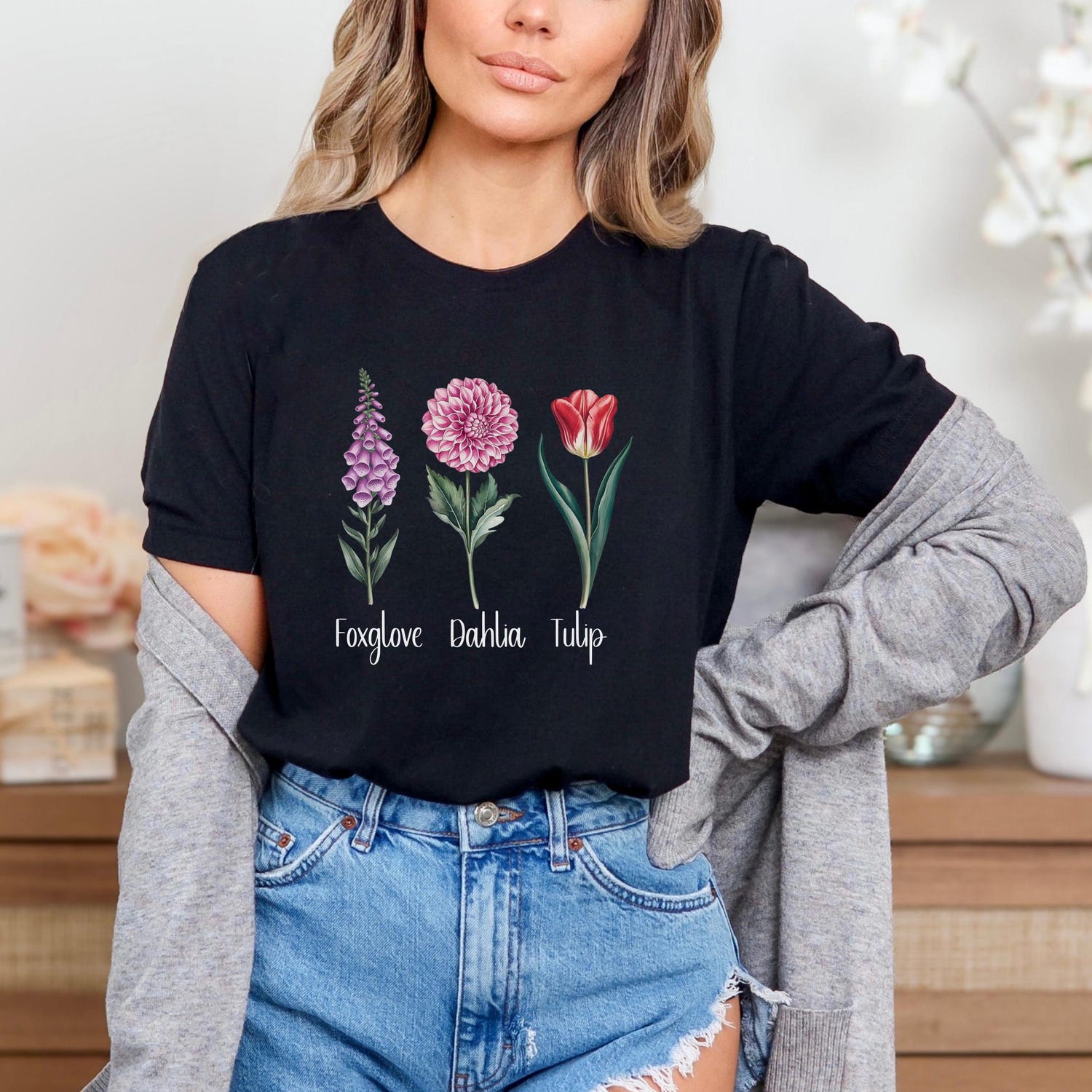Subtle FDT Floral Tee, Fuck Donald Trump Shirt, Anti Trump F*ck MAGA,Political Feminist,Bella Canvas,Political Protest,Foxglove Daisy Tulip