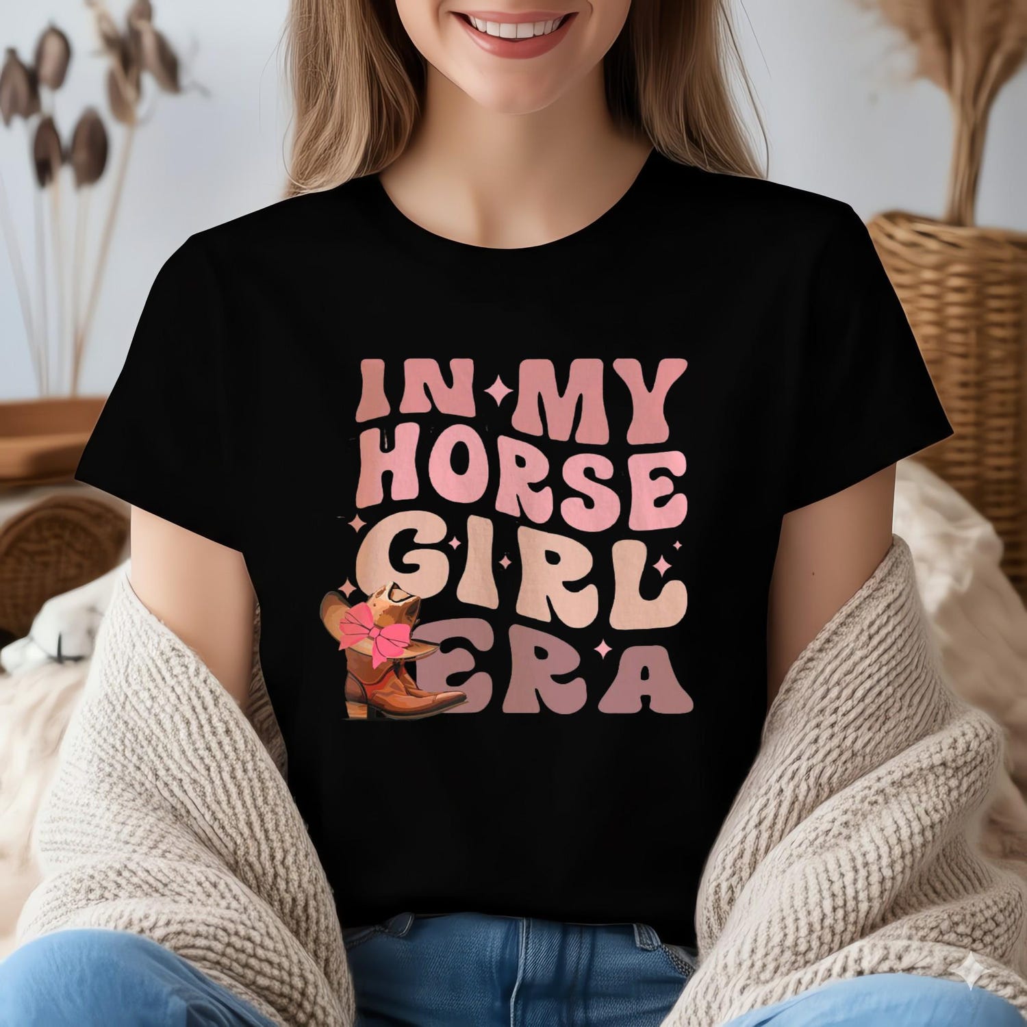 In My Horse Girl Era T-Shirt - Horse Lover Shirt  - Personalized Horse Girl Shirt - Equestrian Tee - Horse Rider Gift - Gift for Horse Lover