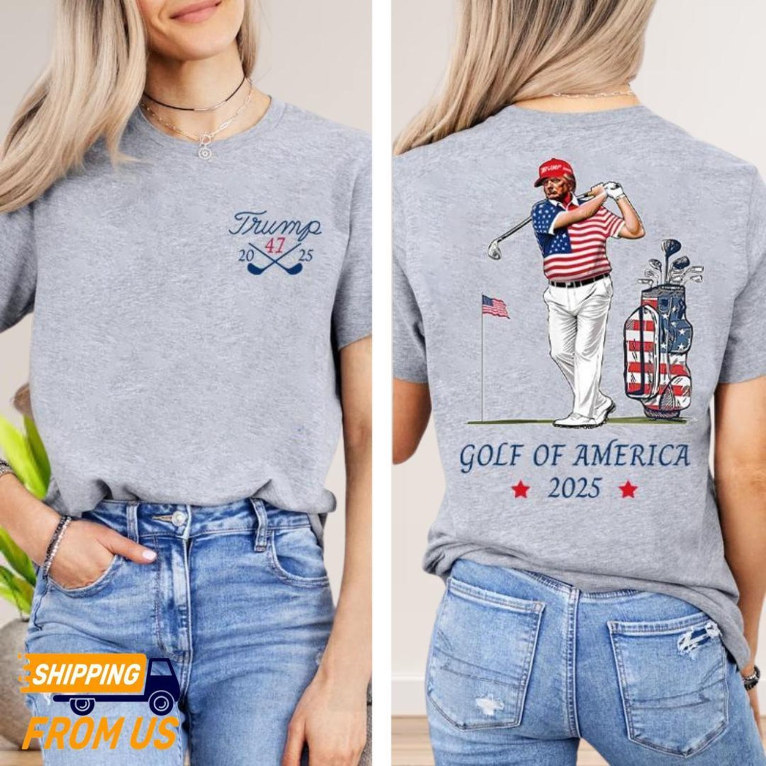 2025 Golf Of America Shirt, Funny Fathers Day Shirt, Gift for Dad Who Golfs, Trump Golf Shirt, Gulf Of America Shirt, Gift For Dad