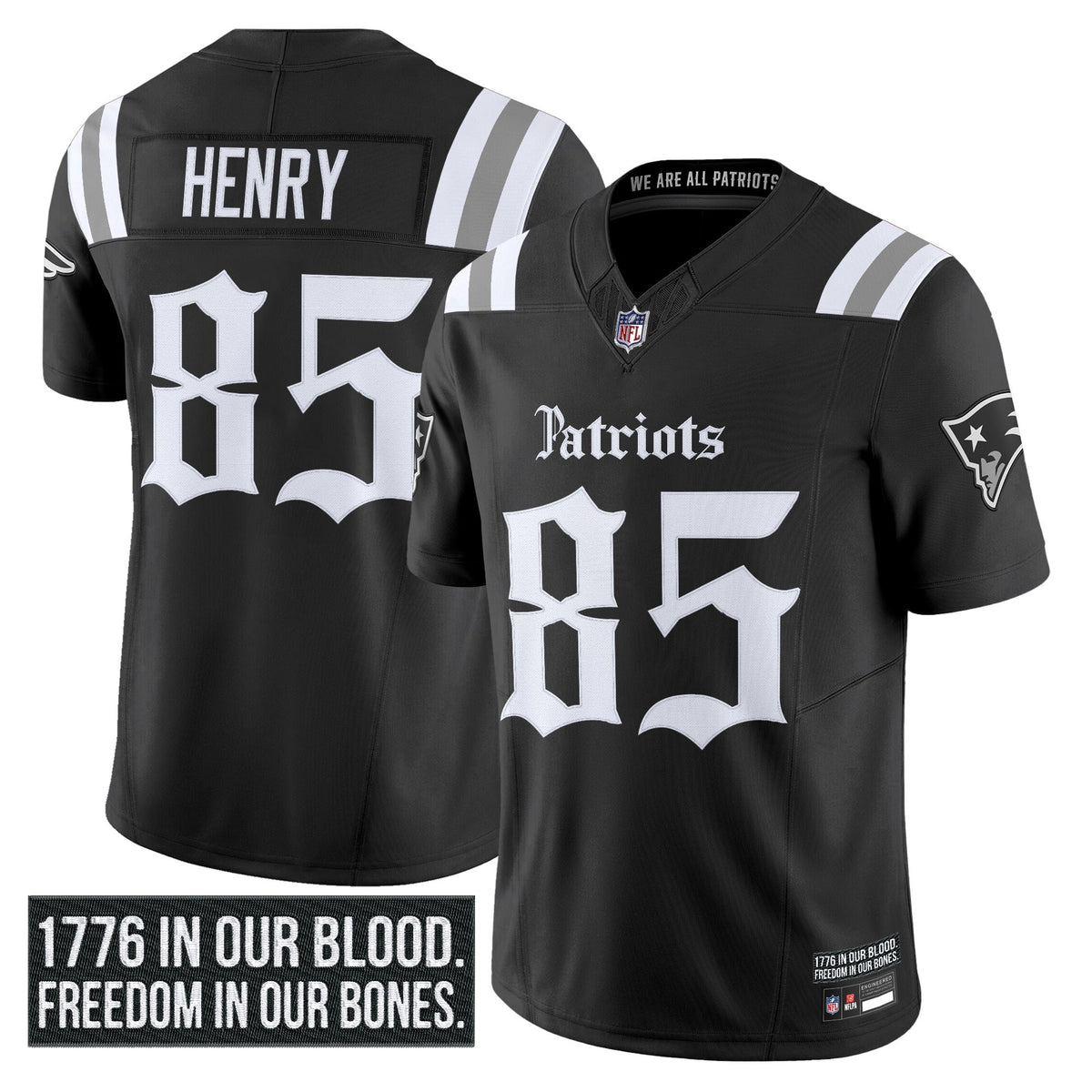 N.E Patriots #85 Hunter Henry ‘Gothic Revolution Edition’ Limited Jersey