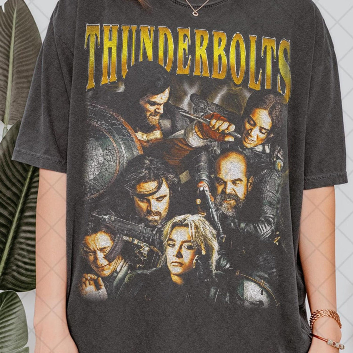 Retro 90's Comfort Colors Thunderbolts* T-Shirt, Yelena Belova Bucky Barnes Movie Fan Bootleg Tee T-Shirt, Gift For Women and Man